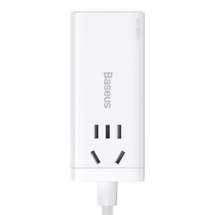 Baseus Gan3 Pro Desktop Powerstrip AC+2 USB+2 Порты Type-C 65 вт Plug Power Power с 1m Type-C к Кабелю Type-C - Белый