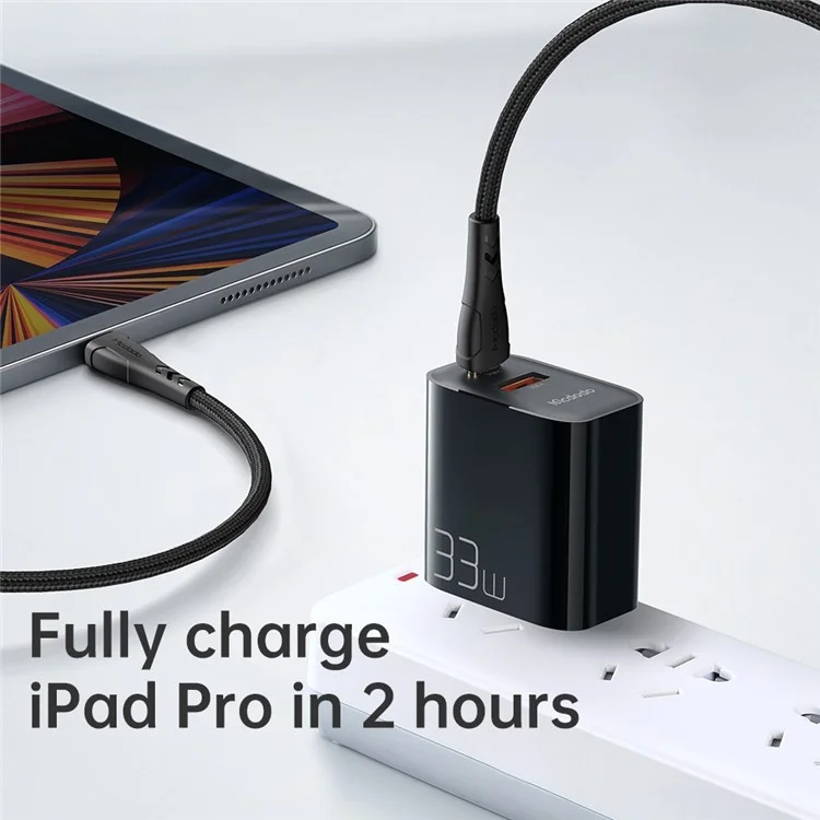 MCDODO MDD PD33W PD Dual Output Fast Compatible Charger Set USB A+USB C Charger Adapter Block with Type-C to Type-C Cable - US Plug