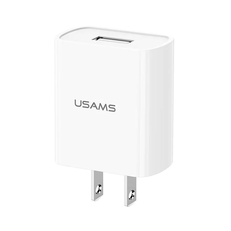 USAMS T21 Fast Charger Adapter Portable Wall Charger Block Mini Travel Charger Set mit Type-C-Kabel für Samsung, Huawei (US-Stecker)