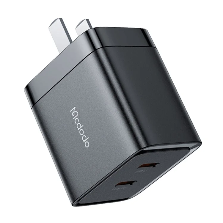 MCDODO MDD 40W GAN Dual Type-C Adaptateur de chargeur mural rapide pour téléphone portable et tablette - Prise CN