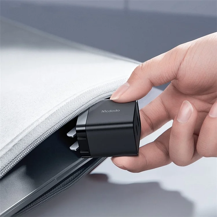 MCDODO MDD 40W GAN Dual Type-C Adaptateur de chargeur mural rapide pour téléphone portable et tablette - Prise CN
