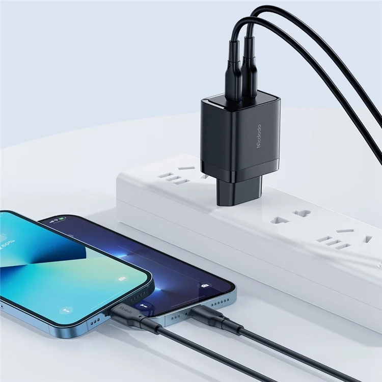 MCDODO MDD 40W Gan Dual Tipo-c Tobletía Tableta de Carga Rápida Cargador de Pared de la Pared - Enchufe de la ue
