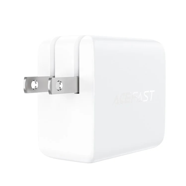 ACEFAST A43 PD 65W Portable GaN Charger 2 Type-C + USB-A Power Adapter, US Plug - White