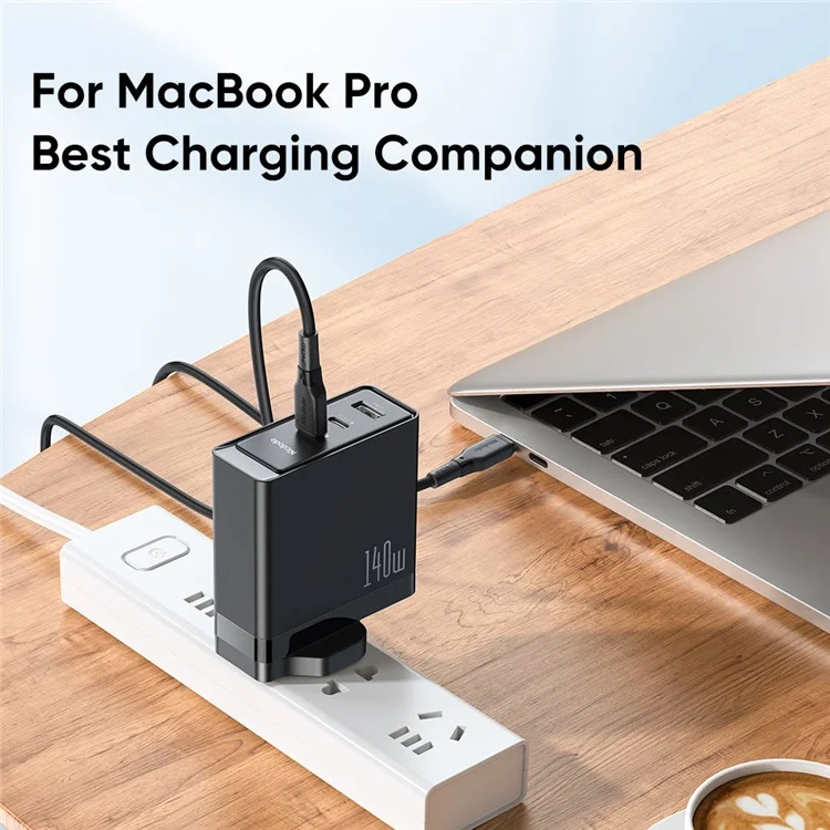 Mcdodo CH-29 MDD 140W Gan 5 3 Ports Tipo c Para Carregador Tipo Cast Charging Phone Wall Charger Adapter - Plugue do Reino Unido