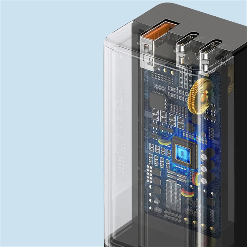 i10 65W Szybkie Ładowanie GaN Ładowarka 2x Typ-C + 1x USB-A PD QC 3.0 Adapter Ładowania - Wtyk US