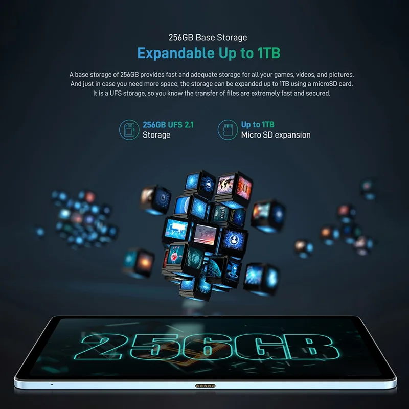 DOOGEE T20 Tablet PC 10.4" Spreadtrum T616 8GB+256GB Android Tablet 8300mAh Battery - Blue