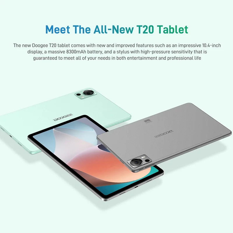 DOOGEE T20 Tablet PC 10.4" Spreadtrum T616 8GB+256GB Android Tablet 8300mAh Battery - Blue