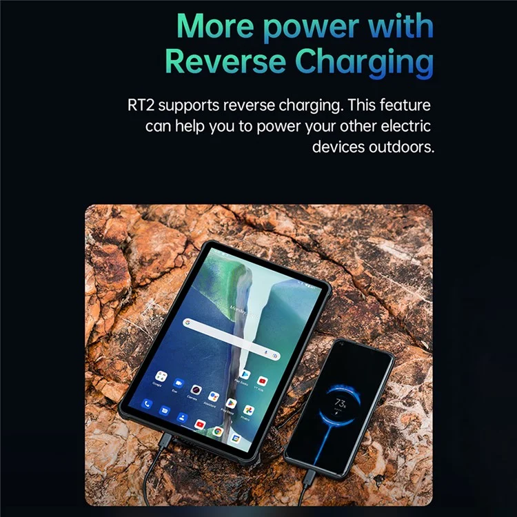 OUKITEL RT2 10.1-inch Tablet MT8788 8GB+128GB Android 12 20000mAh Rugged Tablet 16MP Camera - Orange