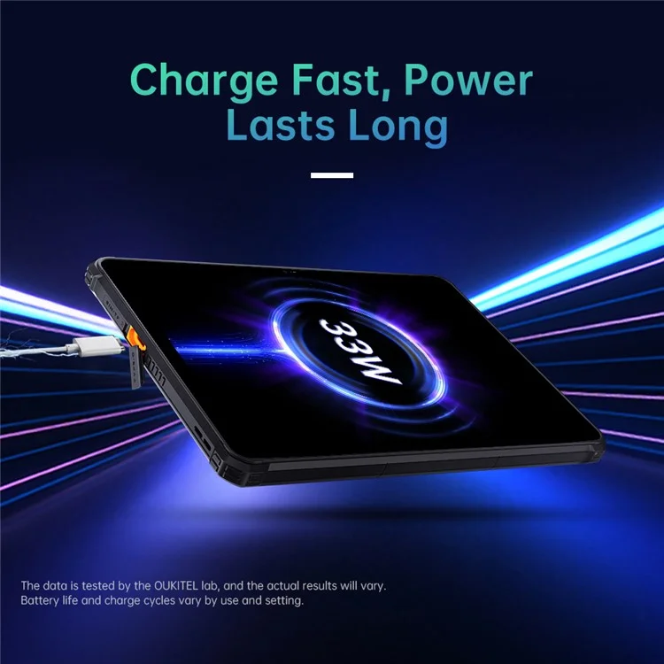 OUKITEL RT2 10.1-inch Tablet MT8788 8GB+128GB Android 12 20000mAh Rugged Tablet 16MP Camera - Orange