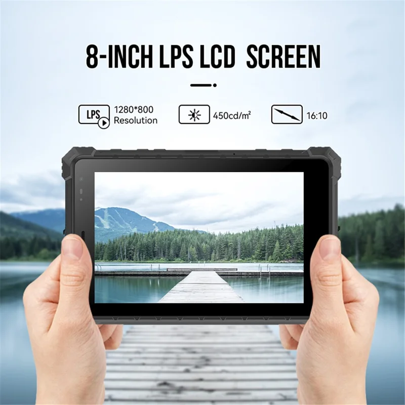 CENAVA A10ST IP68 Waterproof Rugged Tablet 8.0-inch 8GB+128GB Tablet PC 10000mAh Batterry Fall-proof Dust-proof - UK Plug