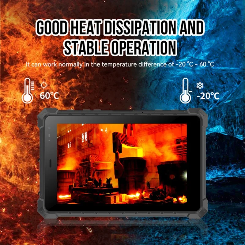 CENAVA A10ST IP68 Waterproof Rugged Tablet 8.0-inch 8GB+128GB Tablet PC 10000mAh Batterry Fall-proof Dust-proof - UK Plug