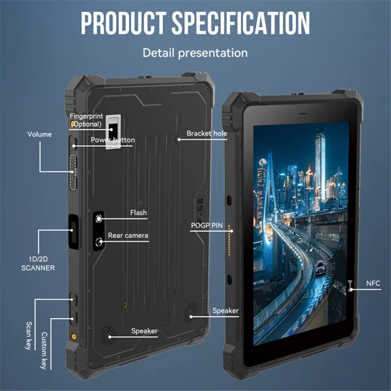 CENAVA A10ST Rugged Tablet IP68 Waterproof 10.1-inch 8GB+128GB Tablet PC 10000mAh Battery Fall-proof Dust-proof - UK Plug
