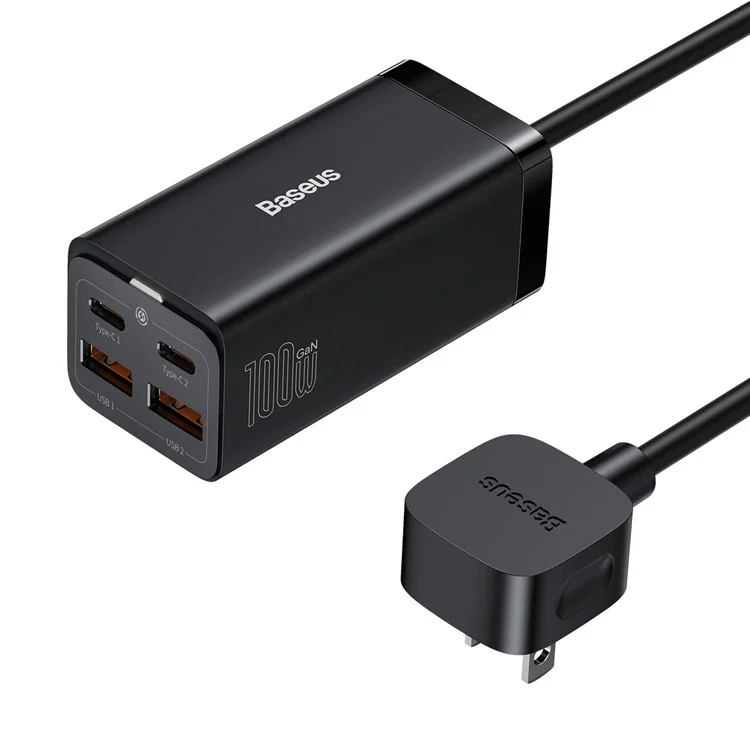 BASEUS GaN3 Pro Desktop Fast Charger 2 USB + 2 Type-C 100W Phone Fast Charging Adapter - Prise US