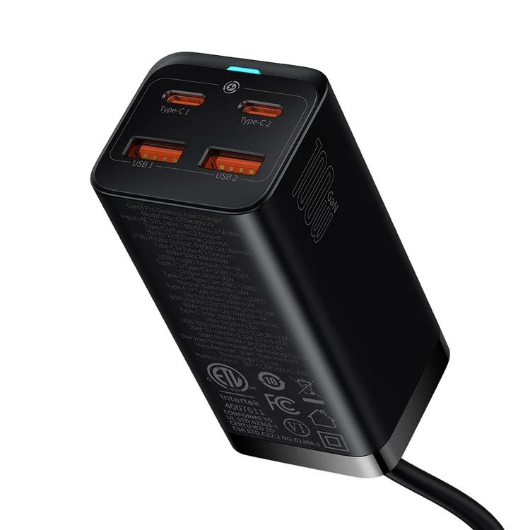 BASEUS GaN3 Pro Desktop Fast Charger 2 USB + 2 Type-C 100W Phone Fast Charging Adapter - Prise US