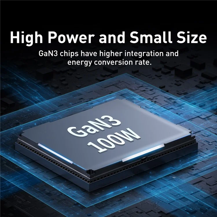 BASEUS GaN3 Pro Desktop Fast Charger 2 USB + 2 Type-C 100W Phone Fast Charging Adapter - Prise US