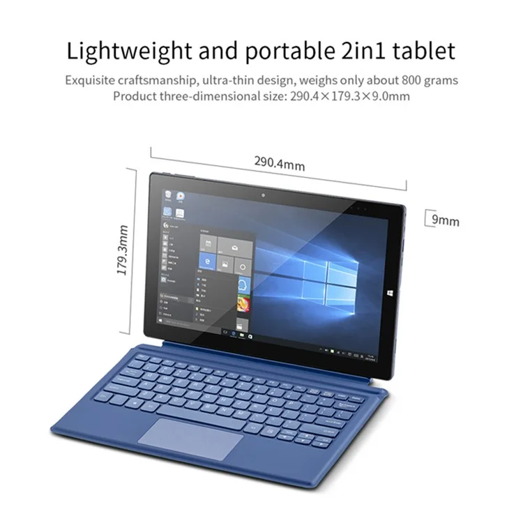 Cenava W11 Tablette 11,6 Pouces 8 go + 128 go Intel N4120 Win10 Quad Core Double Camera Tablet - Bleu