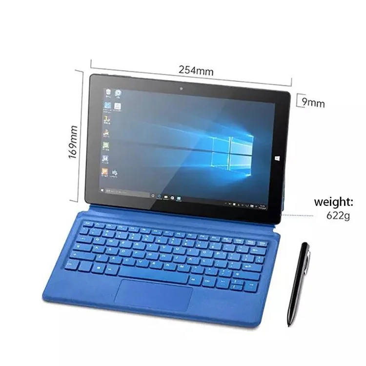 CENAVA W10 Intel N4120 6GB+64GB Tablet with Keyboard 10.1'' Wins10 Mini PC Industrial Computer - Blue