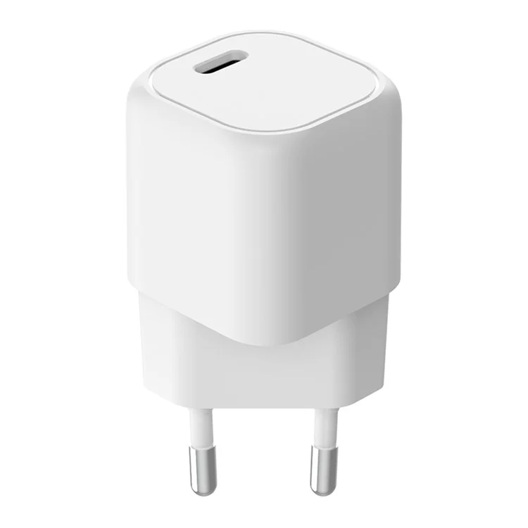 Bulk Purchasing Type-C Port PD 30W GAN Wall Charger Portable Small Charger Adapter for Cell Phones, EU Plug (CB, CE, ROHS, ERP, KC, KCC) - White