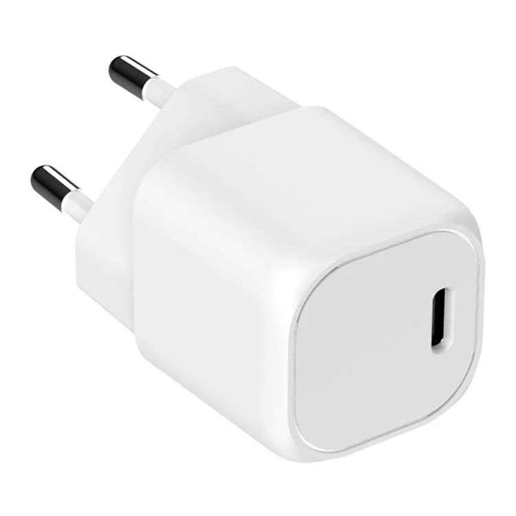 Bulk Purchasing Type-C Port PD 30W GAN Wall Charger Portable Small Charger Adapter for Cell Phones, EU Plug (CB, CE, ROHS, ERP, KC, KCC) - White