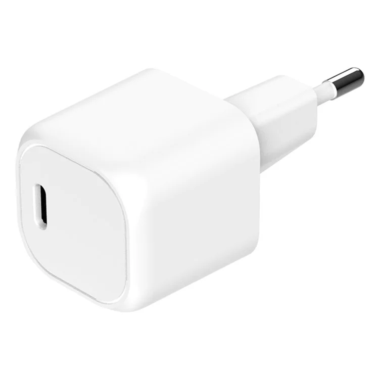 Bulk Purchasing Type-C Port PD 30W GAN Wall Charger Portable Small Charger Adapter for Cell Phones, EU Plug (CB, CE, ROHS, ERP, KC, KCC) - White