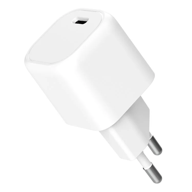 Bulk Purchasing Type-C Port PD 30W GAN Wall Charger Portable Small Charger Adapter for Cell Phones, EU Plug (CB, CE, ROHS, ERP, KC, KCC) - White