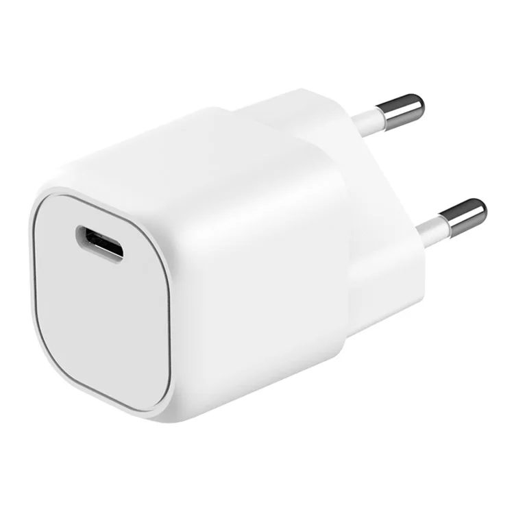 Bulk Purchasing Type-C Port PD 30W GAN Wall Charger Portable Small Charger Adapter for Cell Phones, EU Plug (CB, CE, ROHS, ERP, KC, KCC) - White