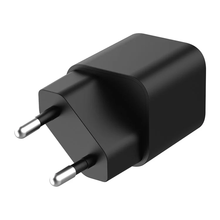 Объемная покупка 30 Вт PD / PPS 18 Вт QC3.0 GAN Зарядное устройство-адаптер, USB-A + Type-C двухпортовый мини-настенное зарядное устройство для телефона, Евро-вилка (CE, RoHS, ERP, CB, KC, KCC) - черный