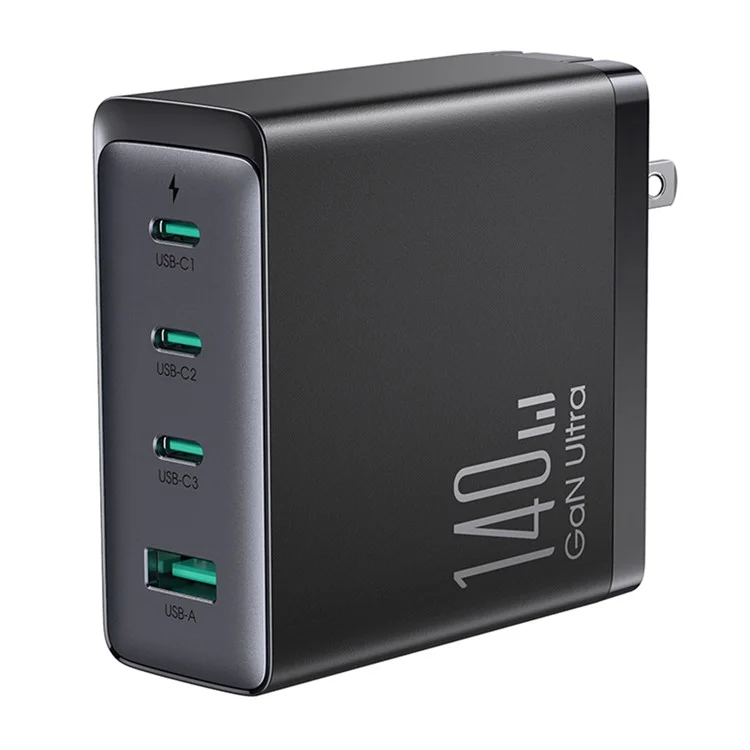 JOYROOM TCG05 140 Вт GaN Super Fast Charge US Plug Charger USB+3*Type-C Charging Adapter с кабелем Type-C - Type-C