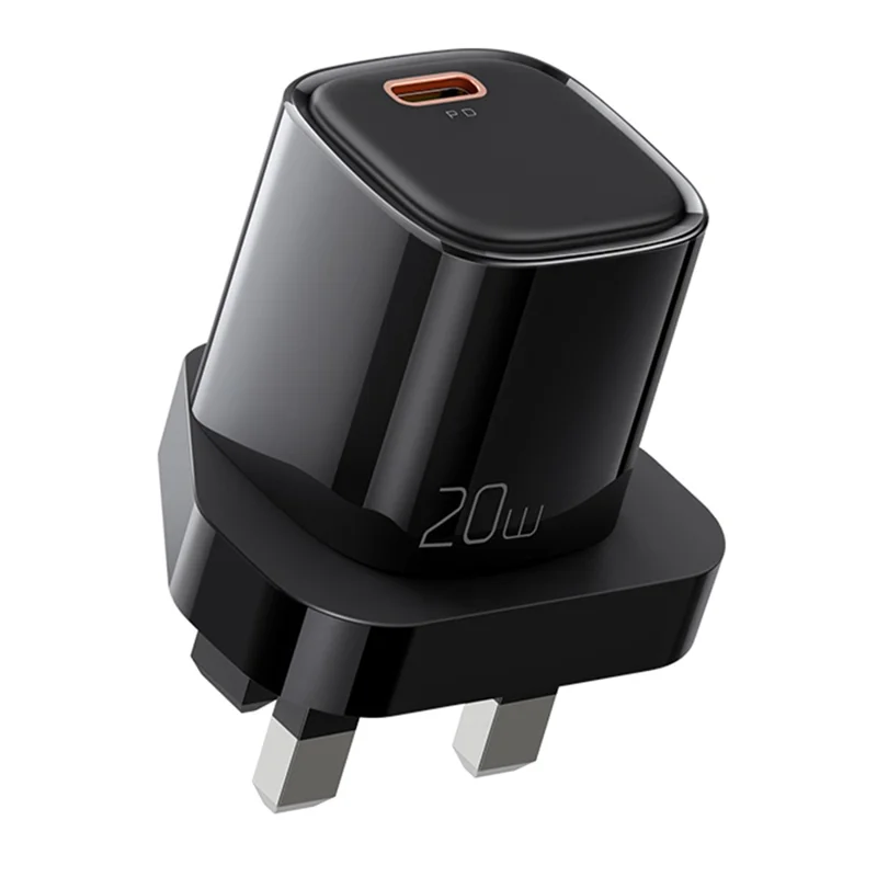 MCDODO Nano Series PD 20W Phone Fast Charging Adapter Singe Type-C Port Wall Charger - Black / UK Plug
