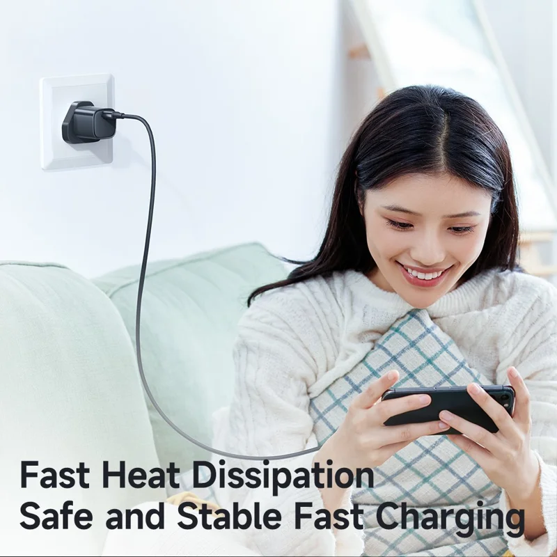 MCDODO Nano Series PD 20W Phone Fast Charging Adapter Singe Type-C Port Wall Charger - Black / UK Plug