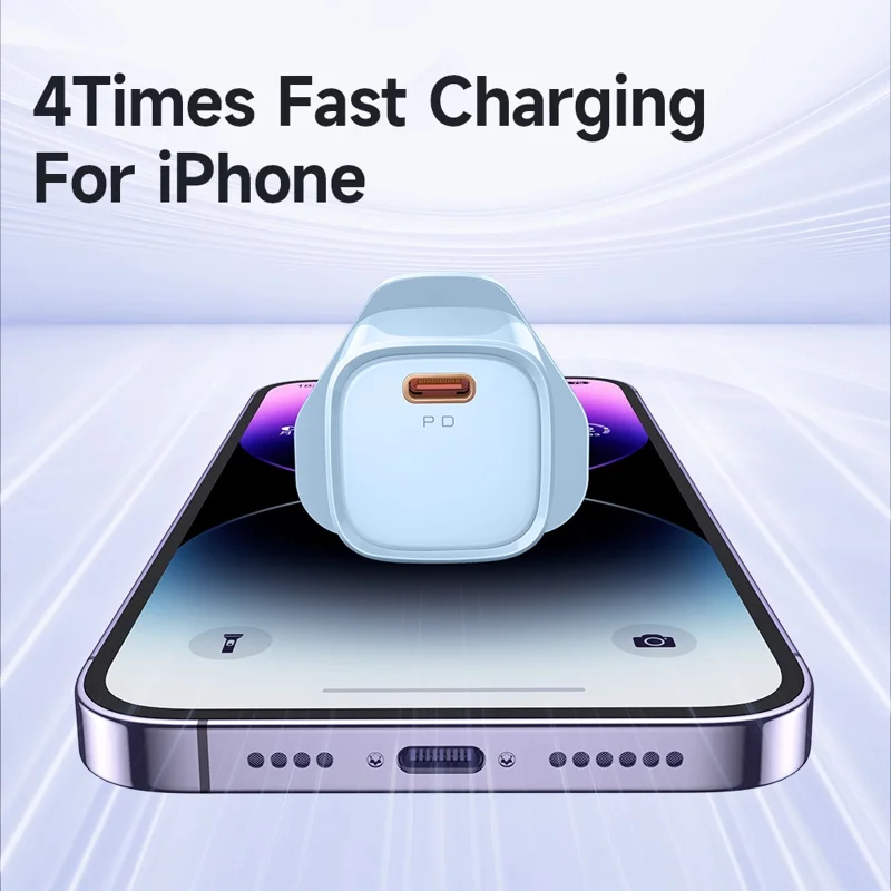 MCDODO Nano Series PD 20W Phone Fast Charging Adapter Singe Type-C Port Wall Charger - Blue / UK Plug
