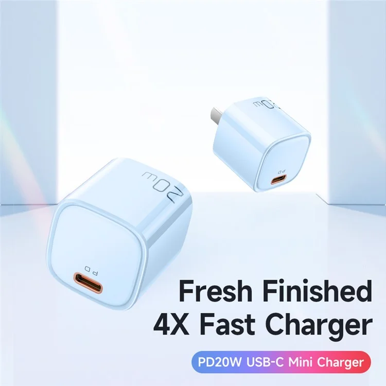 Adaptateur de charge rapide MCDODO Nano Series PD 20W pour téléphone - Bleu / Prise CN