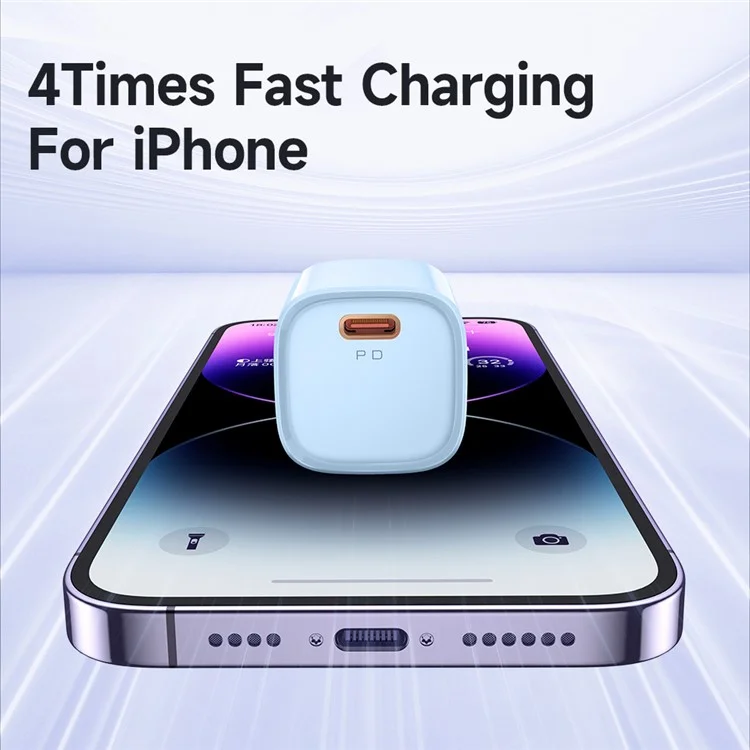 Adaptateur de charge rapide MCDODO Nano Series PD 20W pour téléphone - Bleu / Prise CN