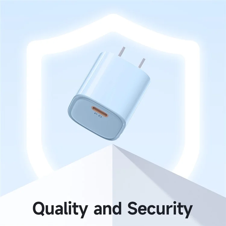 Adaptateur de charge rapide MCDODO Nano Series PD 20W pour téléphone - Bleu / Prise CN
