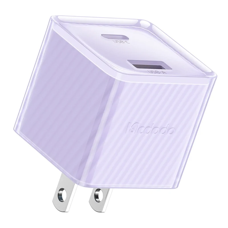 MCDODO CH-413 US Plug 33W GaN USB+Type-C Fireproof PC Wall Charger Phone Charging Adapter - Purple
