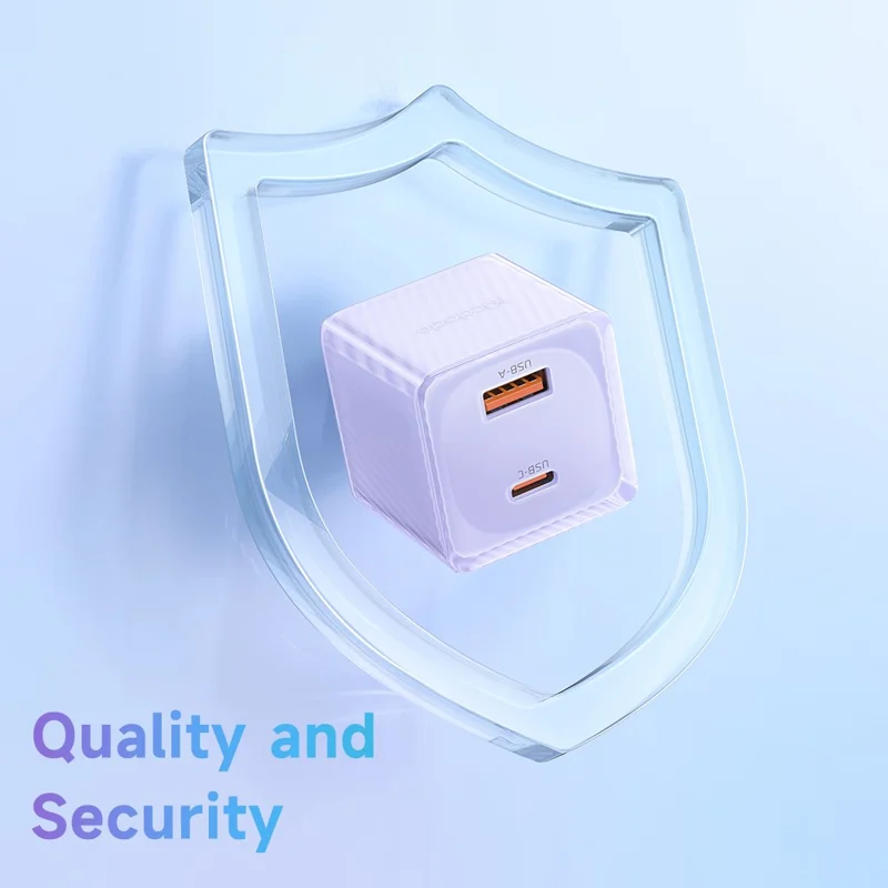 MCDODO CH-413 US Plug 33W GaN USB+Type-C Fireproof PC Wall Charger Phone Charging Adapter - Purple