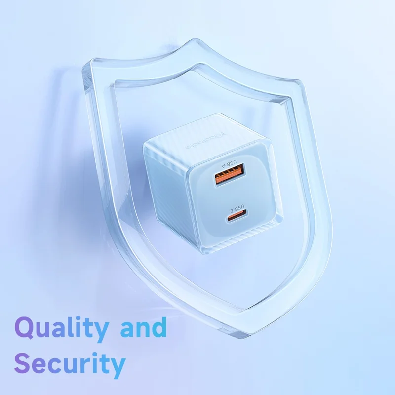 MCDODO CH-413 Dichromatic Series Charging Block 33W USB-A + Type-C Dual Port PD GaN Charger - Blue