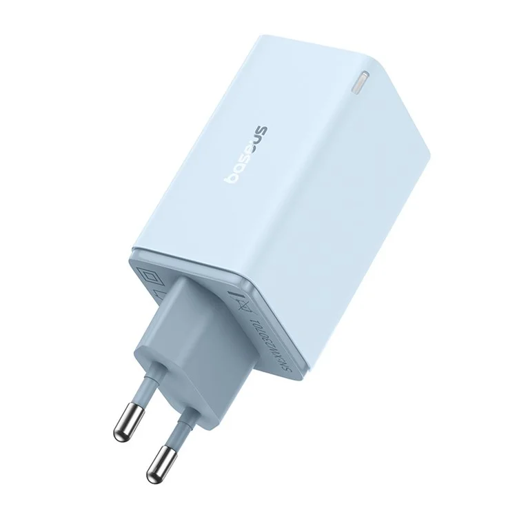 Adaptateur de Chargeur Rapide Baseus Gan6 Pro 65W - Bleu