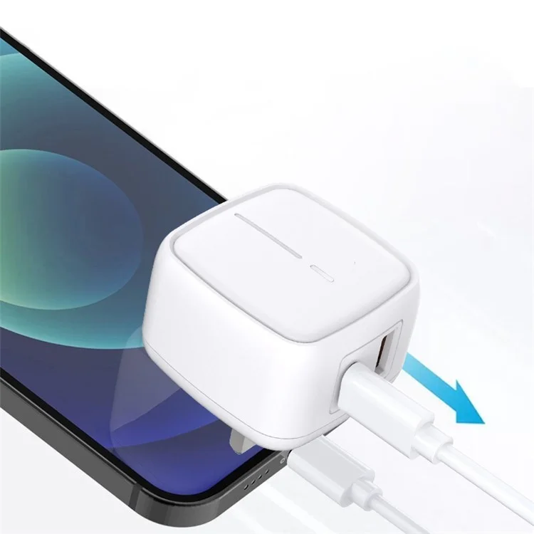 ZUZG ZC-UW01BS PD+QC3.0 Dual Port Wall Charger Portable Power Adapter, UK Stecker
