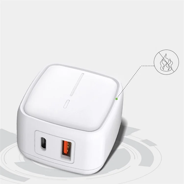 ZUZG ZC-UW01BS PD+QC3.0 Dual Port Wall Charger Portable Power Adapter, UK Stecker