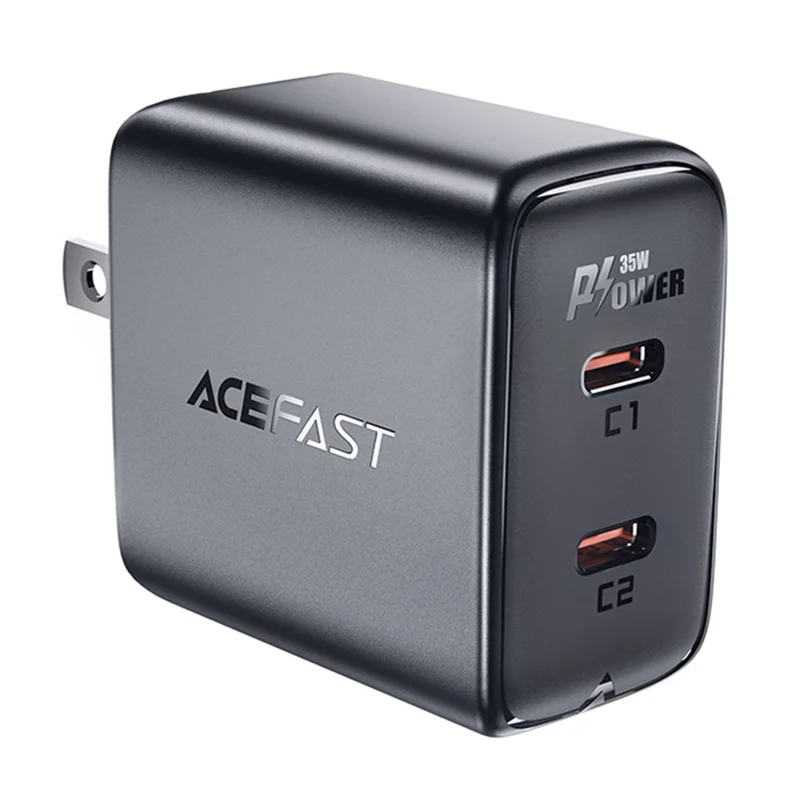ACEFAST A51 PD 35W Wall Charger Dual Type-C GaN Phone Charging Adapter, US Plug