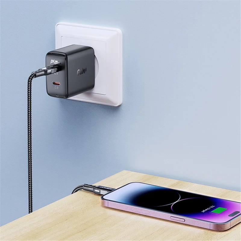 ACEFAST A51 PD 35W Wall Charger Dual Type-C GaN Phone Charging Adapter, US Plug