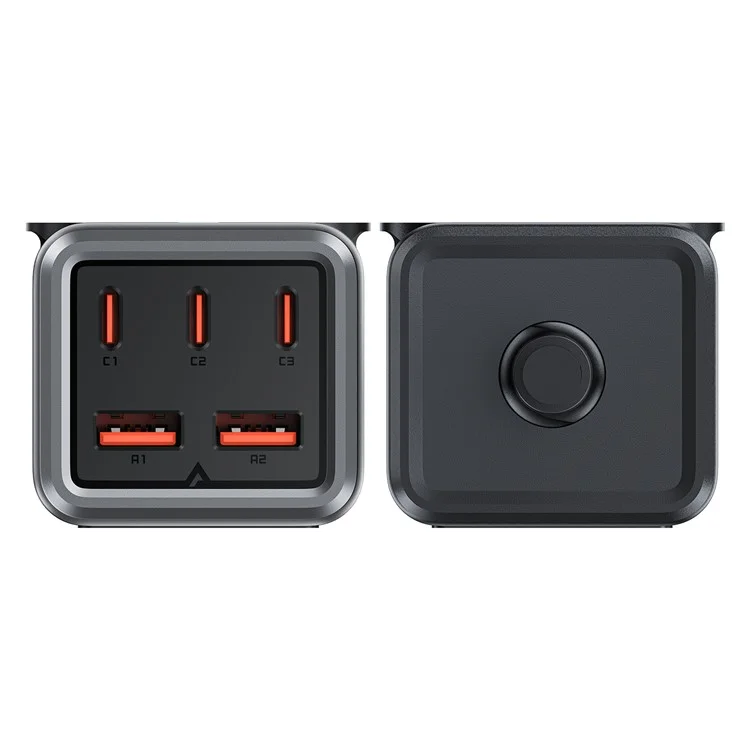 ACEFAST Z3 GaN Tech PD 75W 2 USB + 3 Type-C Ports Desktop Charger Power Socket Charging Dock Station (UK Plug)