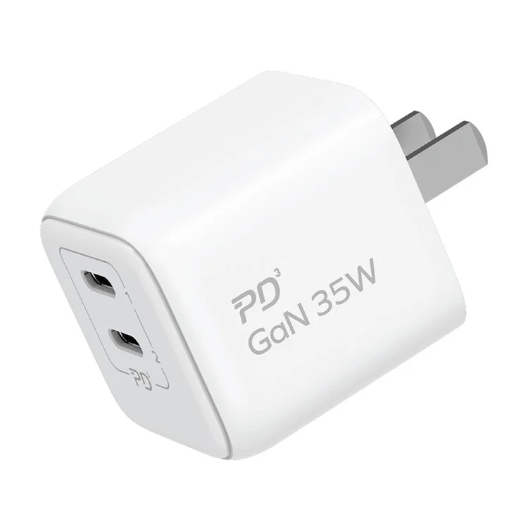 MOMAX UM38CN Gan PD 35W Schnellladegeräteadapter Dual Usb-c 