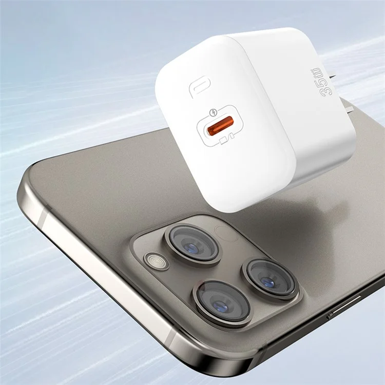 ZUZG-UC13C 35W GaN Adattatore USB-C Set Caricabatterie Rapido con Cavo Type-C a Type-C per Laptop e Telefono 