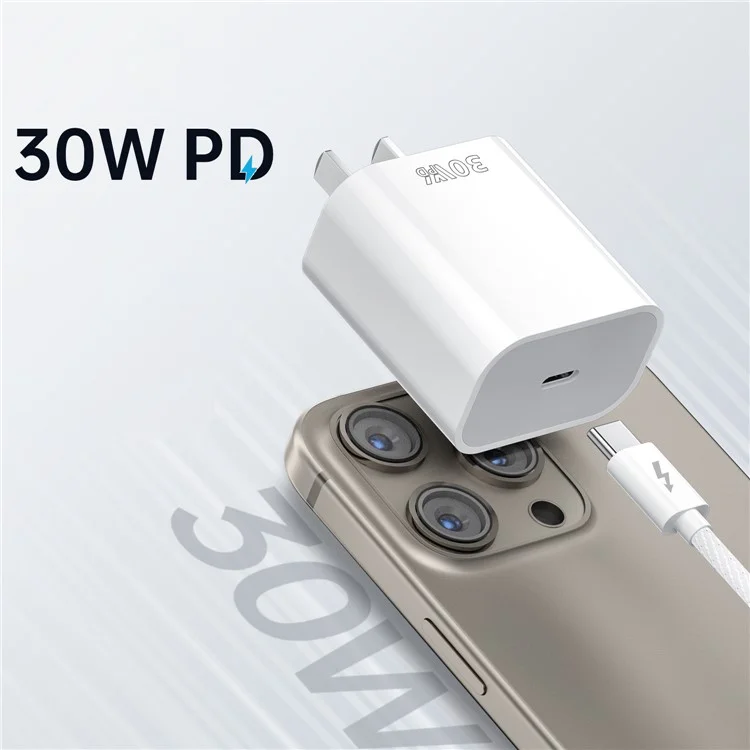 ZUZG PD30C PD 30W USB-C Fast Charger Set con cavo USB-C a USB-C da 1m per la serie iPhone 15