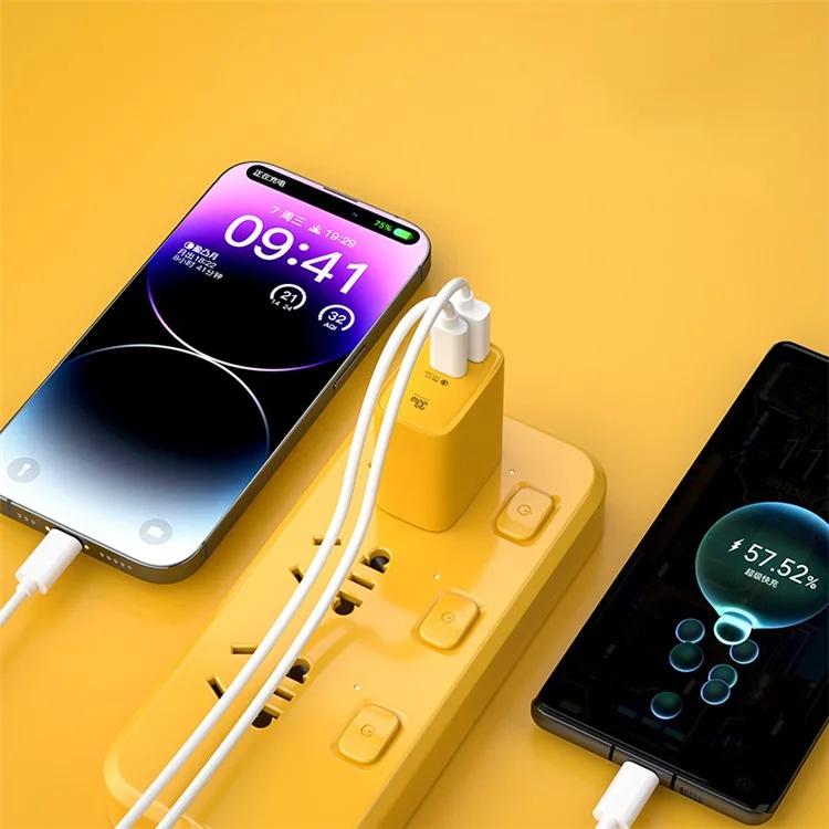 Сетевое зарядное устройство ZUZG ZC-UC12 PD 33 Вт Type-C + USB, PC+ABS, для быстрой зарядки телефонов и ноутбуков, со штекером CN