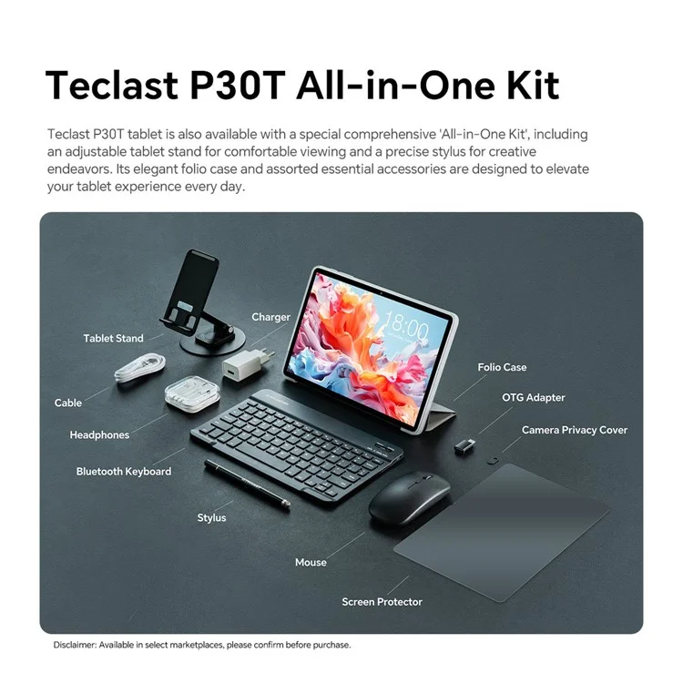 TECLAST P30T 4GB+128GB Android 14 WiFi Tablet 10.1-inch