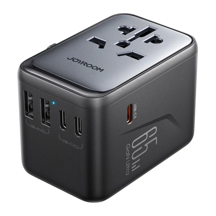 JOYROOM JR-TCW02 65W Fast Charging 2 USB+3 Type-C Built-in Fuse Travel Charger Converter