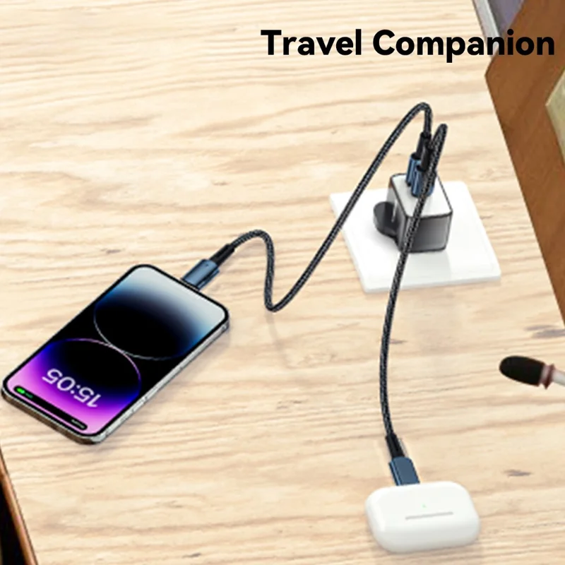 ESSAGER PD 33W Fast Charging Wall Charger USB-A + Type-C Travel GaN Adapter - UK Plug / White